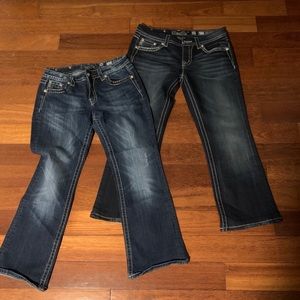 2 Pairs Miss Me Size 30 Mid-Rise